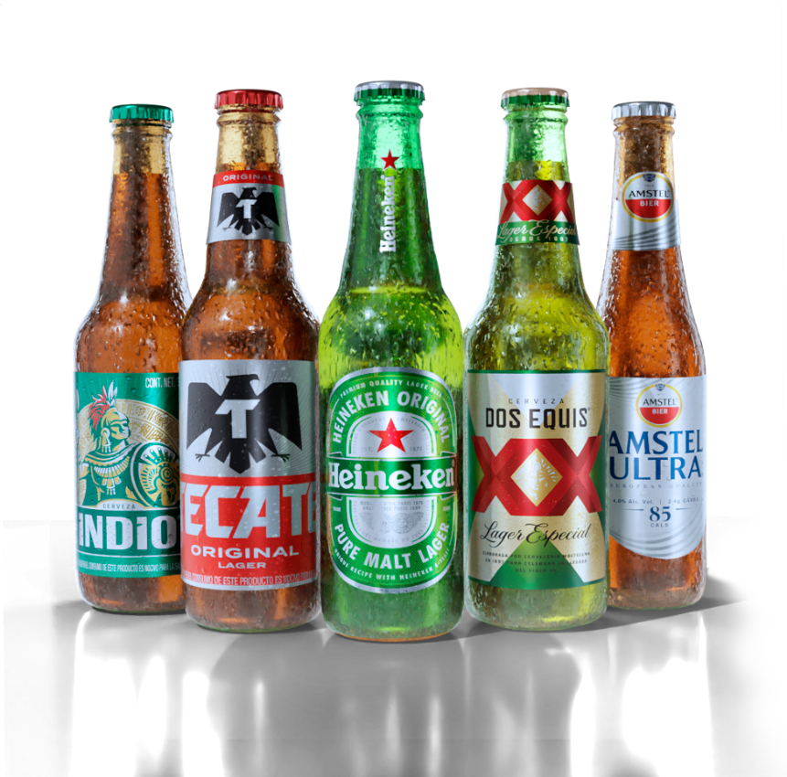 Cerveza Dos Equis, Cerveza Indio, Cerveza Tecate, Cerveza Ultra, Cerveza Sol Clamato